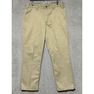 Carhartt Pants Mens 34x30 Brown Cotton Mid Rise B290 Relaxed Fit Twill Work